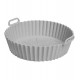Forma Silicone 20x6cm Redonda Protetor Air Fryer Cinza